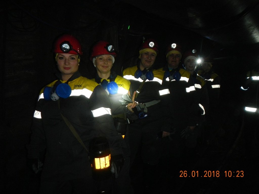 В подземной выработке