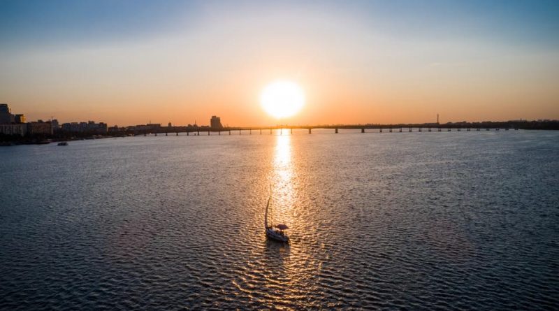 закат в Днепре