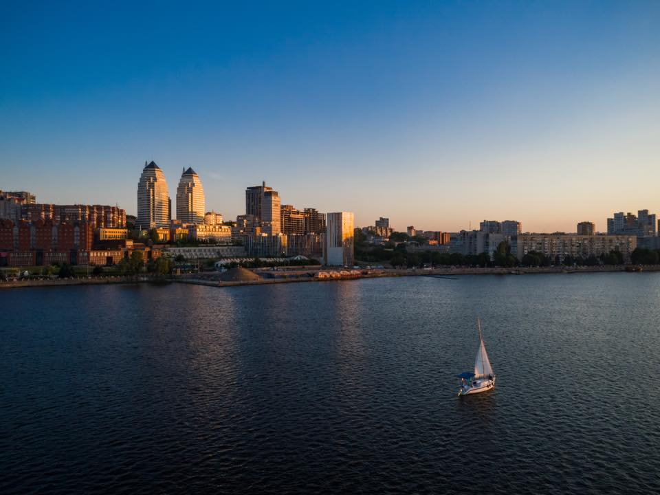 закат в Днепре