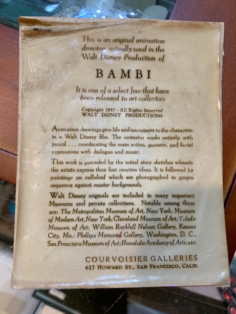 раритетный рисунок Disney