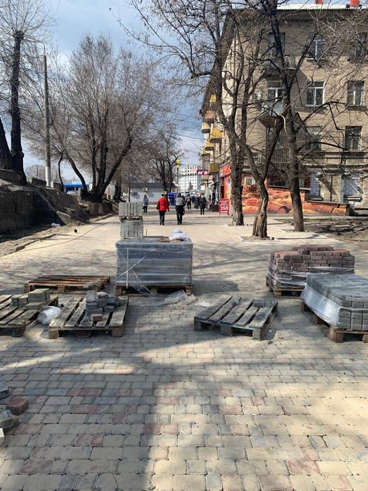 пешеходная зона_улица Бердянская_Днепр