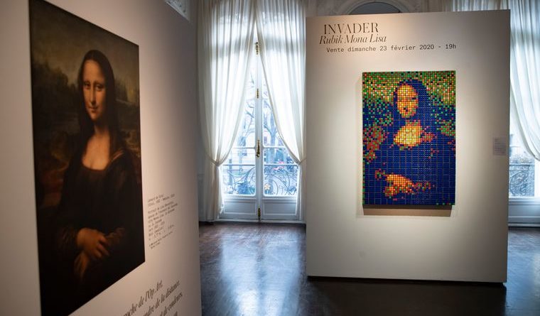 Мона Лиза из кубиков Рубика