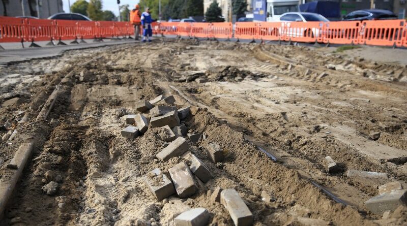 ремонт трамвайного переїзду_Дніпро